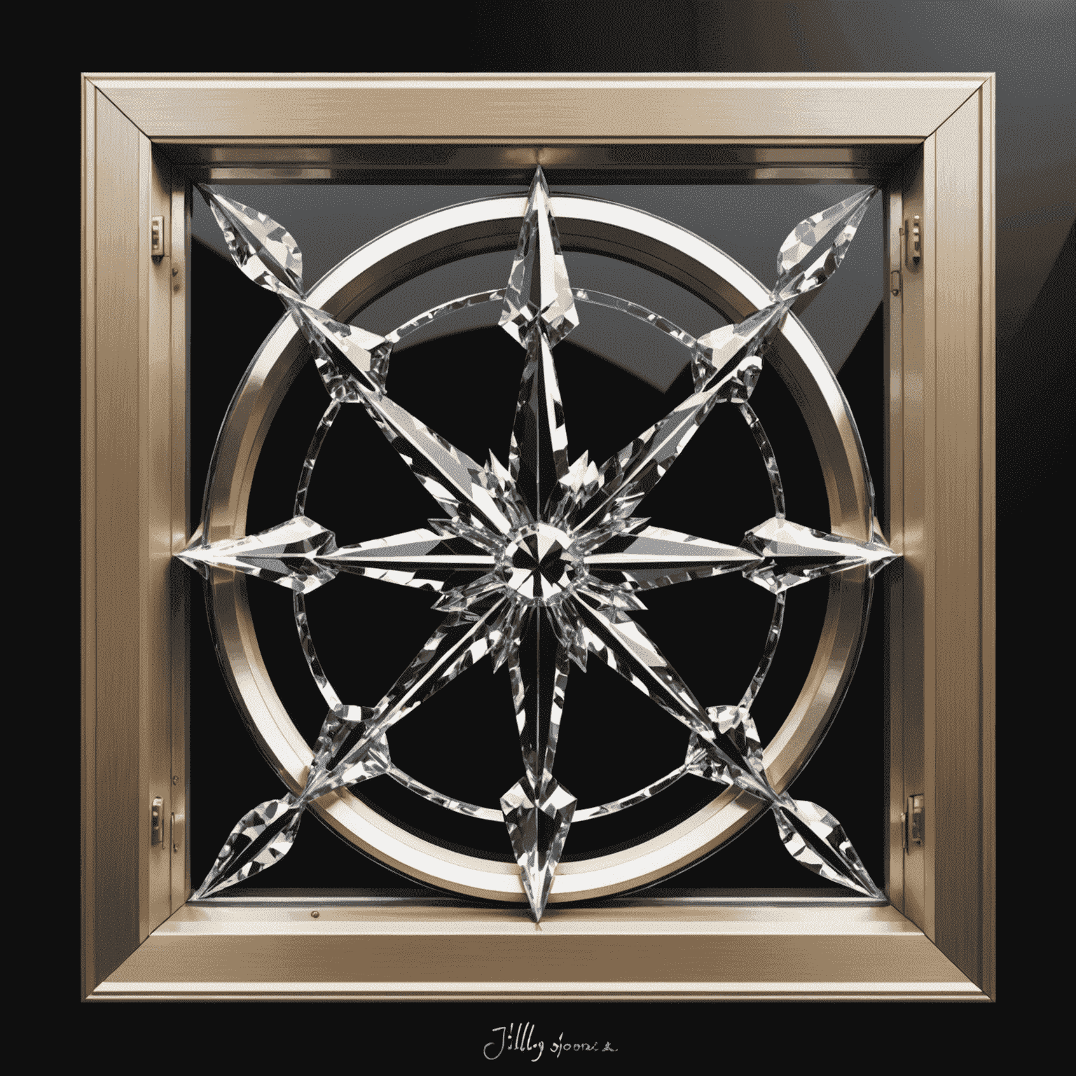 JillyJonyks logo - A sleek, crystal-clear window with a sparkling shine
