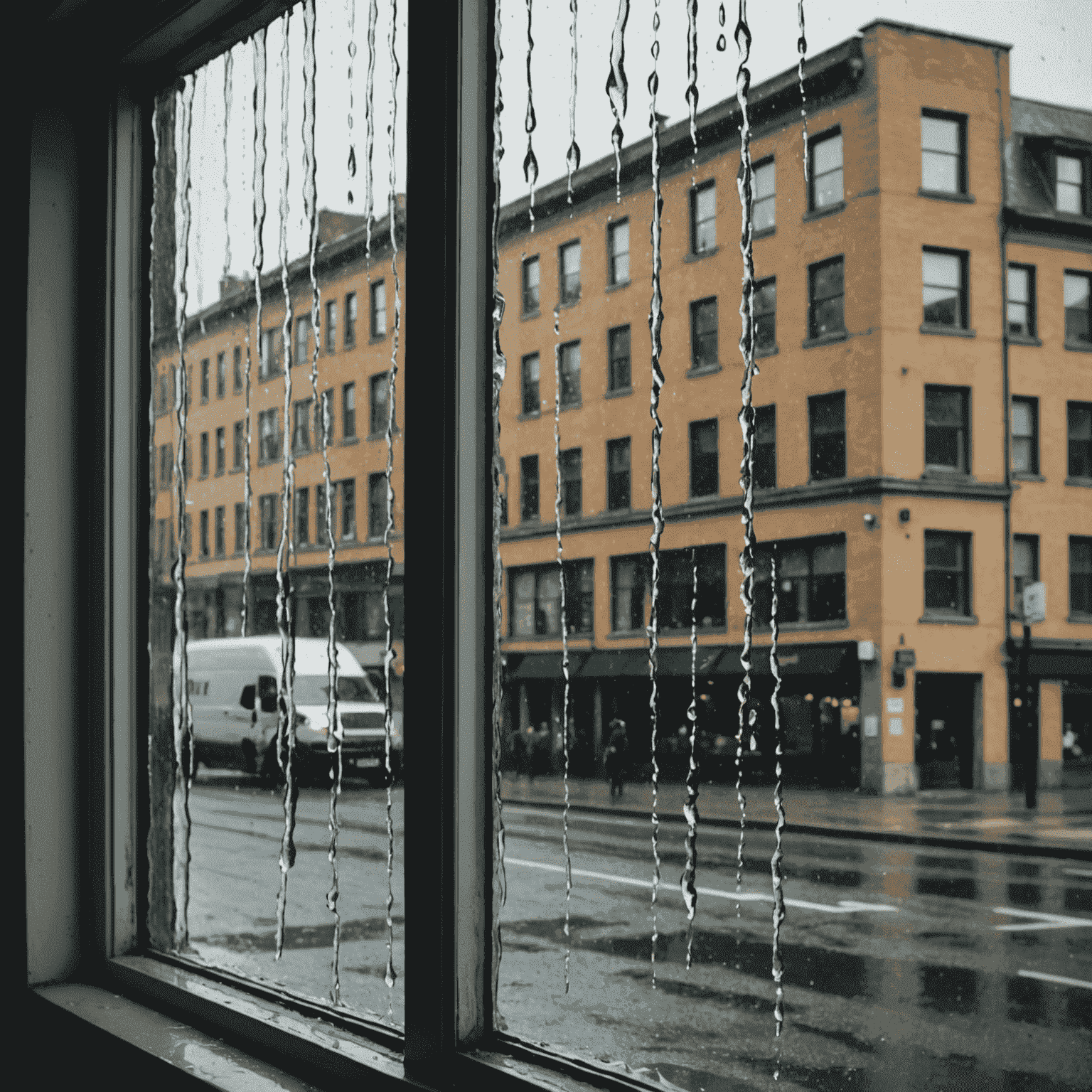 A split-screen image showing a treated window repelling water droplets next to an untreated window with water streaks